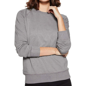 Sudaderas de algodón 100% de alta calidad para mujer, mangas regulares transpirables de secado rápido, tamaño personalizado - Product Image 6