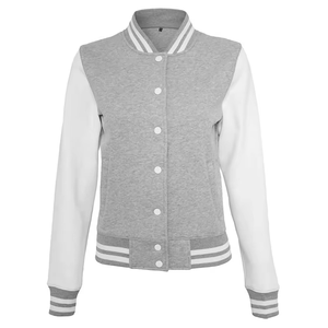 Deals Varsity Jacket In Grey White Personalized Stitching