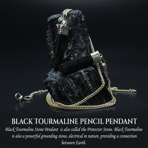 Wholesale Selling Black Tourmaline Polished Crystal Pencil Pendant Semi Precious Gemstone Love For <b>Healing</b> And Spiritual Chakra - Product Image 5