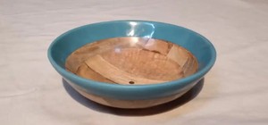 Cuencos de madera de acacia para servir, redondos para ensaladas, frutas, alimentos, nueces, cuenco de masa hecho a mano de alta calidad, cuenco de madera a la venta - Product Image 2