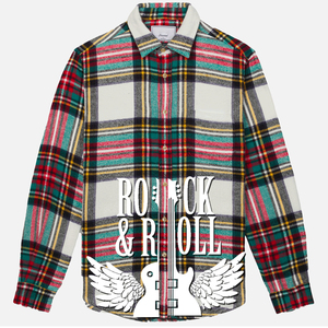 Chemise habillée élégante en flanelle de coton à carreaux multicolores pour garçons Polyester tricoté boutonné de haute qualité respirant et à la mode - Product Image 1