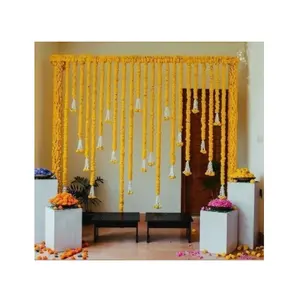 Top Sell 2023 Indian Artificial Marigold Garland with Latest Designed Home Decorative Designed Marigold Garland