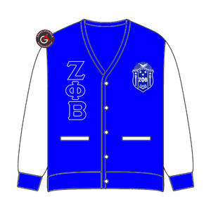 Zeta Phi Beta Finer Embroidery Women Acrylic <b>Cardigans</b> | ZOB Sorority Embroidered Ladies Custom Style <b>Cardigan</b> <b>Sweater</b> - Product Image 4