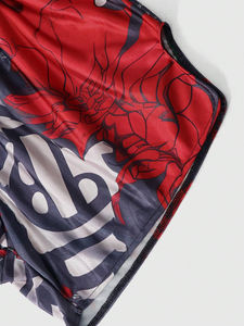 กางเกงขาสั้นมวยไทยแนวสตรีทสำหรับผู้ชายกางเกงขาสั้นผ้าซาตินสำหรับฝึกซ้อมมวยปล้ำออกแบบด้วยการระเหิดเป็นมิตรกับสิ่งแวดล้อม - Product Image 6