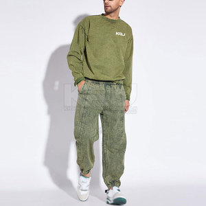 Durable Cotton Blended Fleece Solid Winter Acid Wash <b>Sweatshirt</b> for Men High Quality Comfortable Casual Style Quick Dry Everyday - Product Image 5