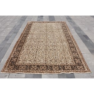 Tradicional Beige marrón 5,8X8,9 pies alfombra turca área grande patrón rectangular para el hogar sala de estar entrada cabecera-Material PP - Product Image 1