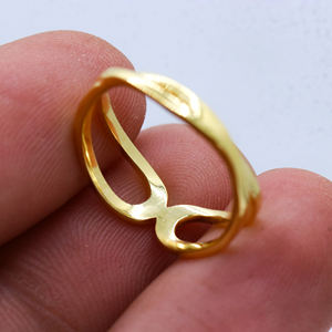 Nueva llegada de diseñador de plata 925 plata esterlina sólida chapada en oro anillos hechos a mano joyería para venta al por mayor - Product Image 3