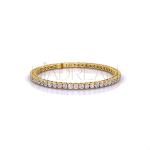 Bracelet tennis unique en diamants de laboratoire taillés par un designer, en argent sterling 925 personnalisé, certifié IGI, cadeau classique pour homme - Product Image 2
