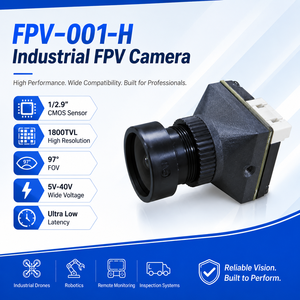 FPV-001H 1800TVL กล้องโดรน FPV 1/1.8″ CMOS 125 °   FOV WDR ระบบมองเห็นกลางคืน ความหน่วงต่ำ แรงดันไฟฟ้ากว้าง 5-40V - Product Image 2
