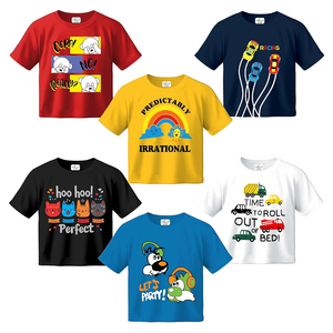 Camisetas de algodón con cuello redondo informales para niñas, fábrica OEM de Bangladesh, serigrafía personalizada, ajuste Regular, manga corta, hilo peinado alto - Product Image 1