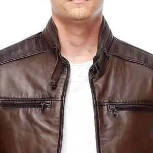 แจ็คเก็ตหนังแกะผู้ชายสไตล์ใหม่ปี 2025 คอตั้ง แห้งเร็ว ระบายอากาศดี ออกแบบได้ตามต้องการ ราคาขายส่งสุดฮอต - Product Image 5