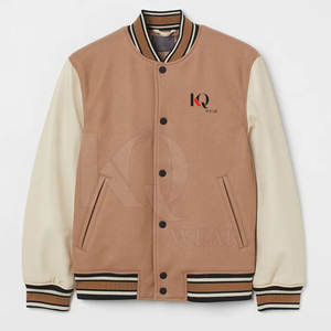 Chaqueta Letterman de Moda Más Vendida, Reversible, Ecológica, de Algodón/Lana, Estilo Nuevo, Cortavientos para Hombre - Product Image 1