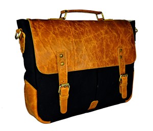 Mayorista Bolso Mensajero Portátil de Cuero Genuino Gran Capacidad Lona de Algodón Maletín Carta Decoración Negocios Oficina Sling - Product Image 1