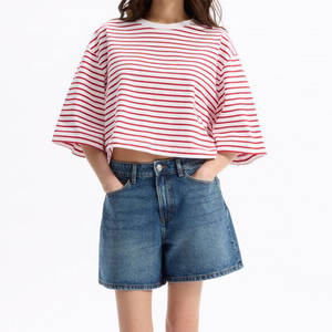 Camiseta Holgada de Verano para Mujer, Ajuste Holgado, Transpirable, 100% Algodón, Gruesa, Informal y Cómoda - Product Image 4