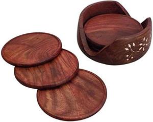 Posavasos Cuadrado de Madera Natural de Alta Calidad Hecho a Mano, Ecológico, para Cocina y Comedor, Precio Económico, de la India - Product Image 2