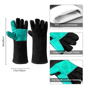 Guantes de soldadura de trabajo industrial térmico de protección personalizada de alta demanda para uso en exteriores - Product Image 3