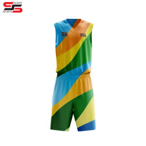 Maillots personnalisés et kit d'uniformes de basket-ball Uniformes de basket-ball sublimés Uniforme de basket-ball en sergé avec broderie pour hommes - Product Image 4