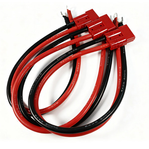 硅胶6AWG黑色/红色电线一侧带叉/环形端子另一侧带50A连接器 - Product Image 6
