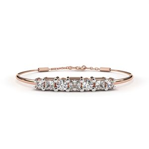 Pulsera de tenis de moissanita de plata 925 para mujer, corte brillante redondo, engaste de garra, joyería clásica para boda - Product Image 2