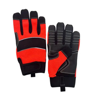 Gants de mécanicien Gants de sécurité réfléchissants en cuir de chèvre avec écran tactile anti-dérapant Logo personnalisé Gants en cuir résistants aux coupures - Product Image 2