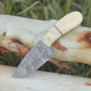 Cuchillo de caza de supervivencia para acampar al aire libre profesional, hoja de acero Damasco de Color personalizado, Pakka OEM mango de madera, garantía de 3 años - Product Image 6