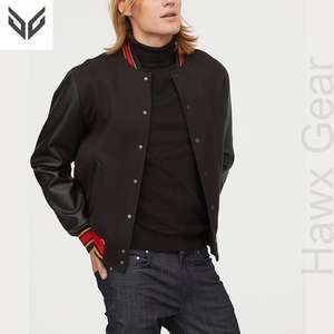 Veste Letterman de style High-Street pour hommes personnalisée avec logo en toile de laine de haute qualité pour l'hiver vêtements d'extérieur bas quantité minimale de commande - Product Image 3