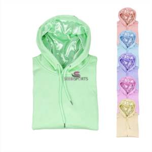 Sudadera con capucha de satén y seda para mujer, con estampado de farol personalizado, forro de seda, forro de satén, de espuma pesada, a la venta - Product Image 1