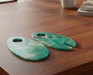 Tabla de Charcutería de Resina con Borde Festoneado de 10 Pulgadas, Apta para Lavavajillas, para Servir Queso, Fruta, Pasta y Pan - Product Image 3