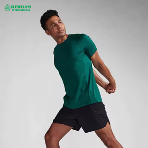 Camiseta de Hombre de Corte Holgado con Cuello Redondo, Poliéster/Algodón, Impresión de Logotipo Personalizada 2025, Ecológica, Transpirable, Tejido de Alta Calidad de 210g, OEM - Product Image 2