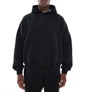 Sudadera con Capucha Extra Grande, Transpirable, 100% Algodón, Personalizada por el Fabricante OEM, con Bolsillo, para Hombre, Corte Holgado Informal, Logotipo Frontal, Temporada de Invierno - Product Image 3