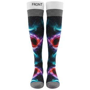 Calcetines de punto con estampado luminoso para mujer, mezcla de algodón, suave, elástico, transpirable, cómodo, informal, uso diario, calcetines brillantes para dormir - Product Image 1