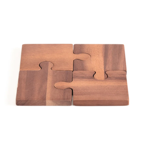 Posavasos de grano de madera de acacia natural, juego de 7 posavasos de tamaño personalizado con soporte para artículos de decoración de mesa, venta al por mayor de Vietnam - Product Image 3
