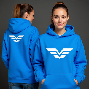 Pull à capuche OEM 500gsm polaire coton polyester pour femmes/Fabricant de sweat à capuche pour femme logo personnalisé et matériau respirant - Product Image 2