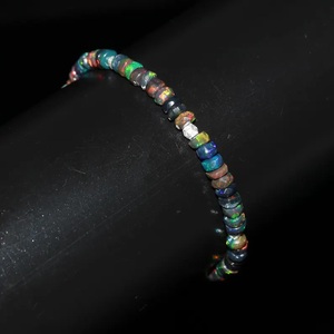 Flashy Black Ethiopian Beaded 925 <b>Sterling</b> <b>Silver</b> <b>Cuff</b> <b>Bracelet</b> Handmade Gemstone Gift Men's <b>Silver</b> Plated Personalized Touch - Product Image 3