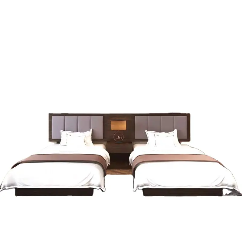 伝統的なモダンなホームベッドルーム家具セット木製ホテル家具ホテルベッド