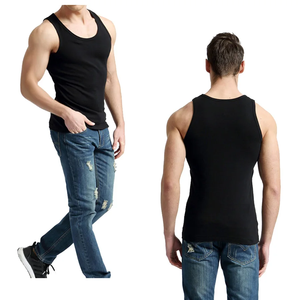 Camisetas sin mangas para hombre sin mangas gimnasio entrenamiento fitness músculo culturismo algodón verano secado rápido Atlético Top - Product Image 1