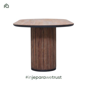 Factory Hot <b>Sale</b> Roman Pillar Oval Solid Wood Dining <b>Table</b> Teak Mahogany Sungkai American Wooden Dining <b>Table</b> - Product Image 2
