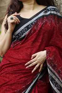 Saree en soie Wear Wear Traditional Wear Fonction Wear Saree Occasional Belle combinaison de couleurs avec une pièce de chemisier - Product Image 5