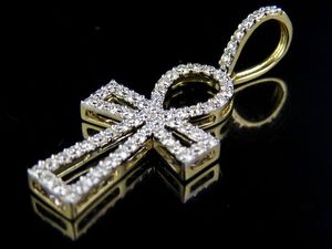 New Christian Religious Moissanite Diamond Iced Out Gold Plated Sterling <b>Silver</b> Prong Setting <b>Cross</b> <b>Pendant</b> for Men's Wear - Product Image 3