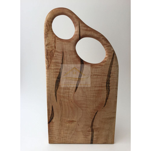 Planche à découper en bois de forme ronde murale en vedette finition d'écrou mural planche à découper créative faite à la main Logo personnalisé disponible - Product Image 5