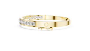 10K Yellow Gold Lab Grown Diamond Eternity <b>Bangle</b> Bracelet Channel Set Luxury <b>Fine</b> Jewelry Elegant Tennis <b>Bangle</b> - Product Image 4
