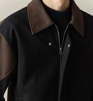 Jaket Suede mewah pria Bearfit desain Fit ramping kustom kualitas tinggi pakain keling produk penjualan laris hitam musim dingin gaya Minimal hitam