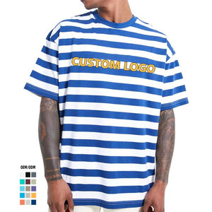 T-shirts pour hommes de haute qualité, 200 g/m², col rond, logo personnalisé, épaules tombantes, surdimensionnés, broderie logo, fabriqués en usine. - Product Image 1