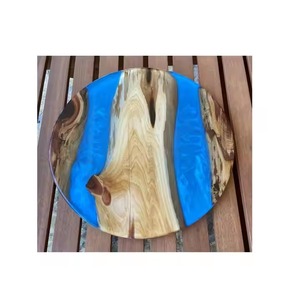 Planche à découper en bois écologique de haute qualité fabriquée à la main avec une surface imprimée en émail durable pour servir et hacher dans la cuisine - Product Image 2