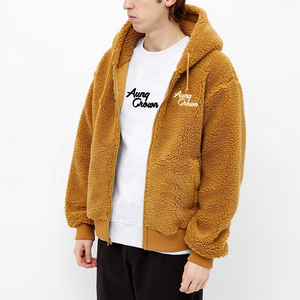 Hot Selling Wholesale Factory <b>Sherpa</b> <b>Hoodie</b> Premium Quality Customizable Manufacture Sublimation Warm Pullover Hooded For <b>Men</b> - Product Image 2