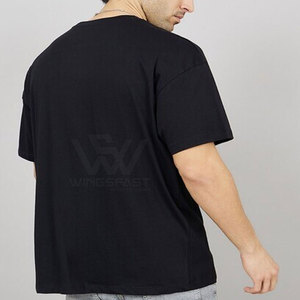 เสื้อยืดลายพลอยเทียมผ้าฝ้าย100% ทรงหลวมสำหรับผู้ชายเสื้อยืดพลอยเทียมน้ำหนักเบาดีไซน์มีเอกลักษณ์ - Product Image 2