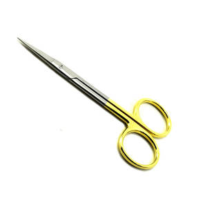 Ciseaux chirurgicaux à iris en acier inoxydable Ciseaux de chirurgie dentaire à pointe droite et incurvée 10cm Instruments médicaux - Product Image 4