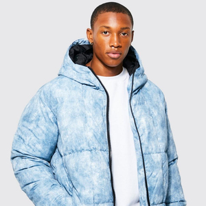 แจ็กเก็ตบุรุษปรับแต่งได้สำหรับฤดูหนาวผ้ากันลมได้ดีดีไซน์แบบไม่มีปก - Product Image 1