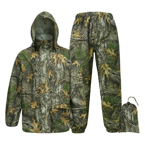 Traje de lluvia de camuflaje impermeable para hombre, equipo de lluvia ligero transpirable para senderismo y Camping - Product Image 1