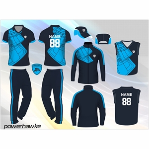 Camiseta de Cricket Powerhawke de la Mejor Calidad, con Aspecto Elegante, Logotipo Personalizado y Nombre del Equipo, con Cuello, Disponible en Diferentes Colores - Product Image 3